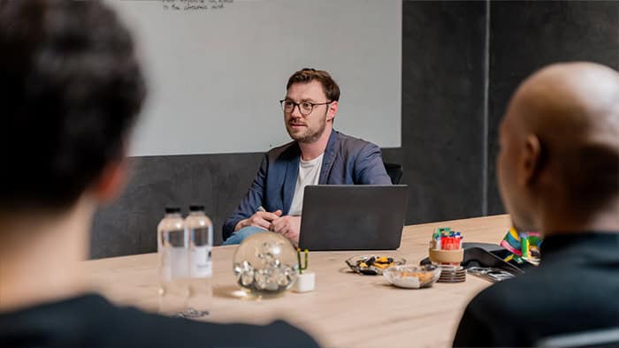 Angus in a creative workshop